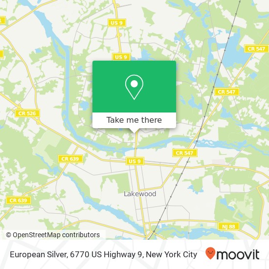 Mapa de European Silver, 6770 US Highway 9