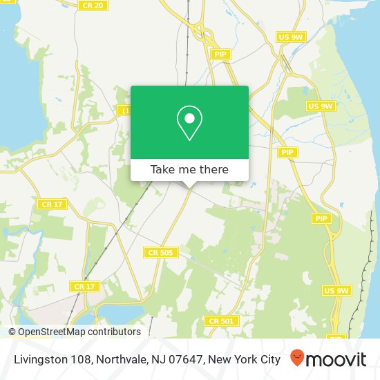 Mapa de Livingston 108, Northvale, NJ 07647