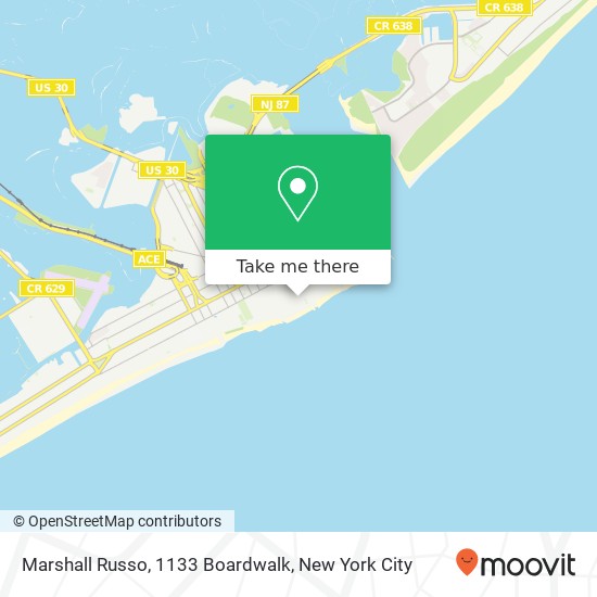 Mapa de Marshall Russo, 1133 Boardwalk