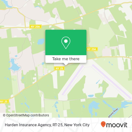 Harden Insurance Agency, RT-25 map