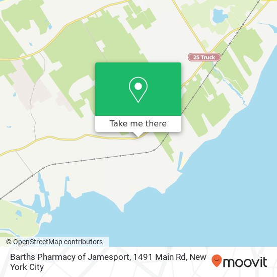 Mapa de Barths Pharmacy of Jamesport, 1491 Main Rd