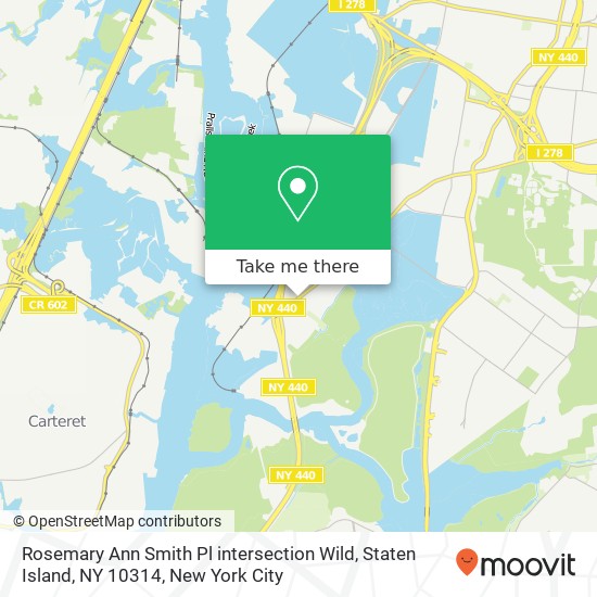 Mapa de Rosemary Ann Smith Pl intersection Wild, Staten Island, NY 10314