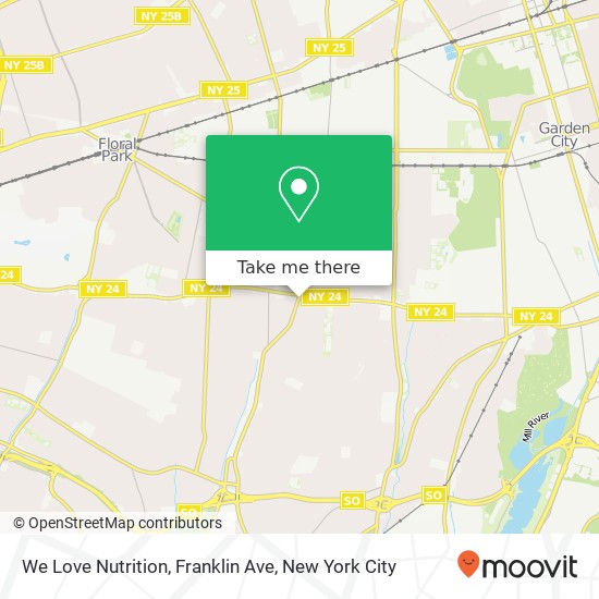 Mapa de We Love Nutrition, Franklin Ave