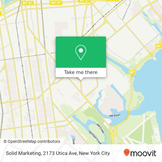 Mapa de Solid Marketing, 2173 Utica Ave