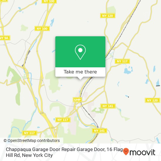 Chappaqua Garage Door Repair Garage Door, 16 Flag Hill Rd map