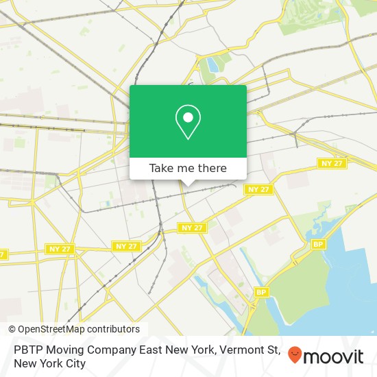 Mapa de PBTP Moving Company East New York, Vermont St