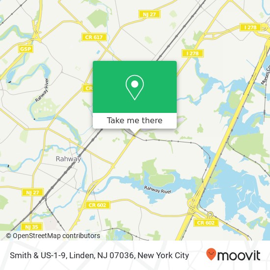 Smith & US-1-9, Linden, NJ 07036 map