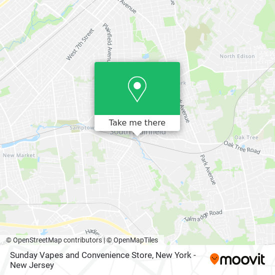 Mapa de Sunday Vapes and Convenience Store