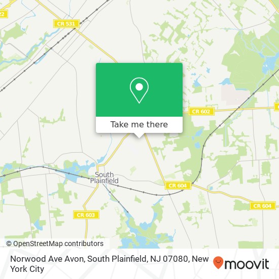 Norwood Ave Avon, South Plainfield, NJ 07080 map