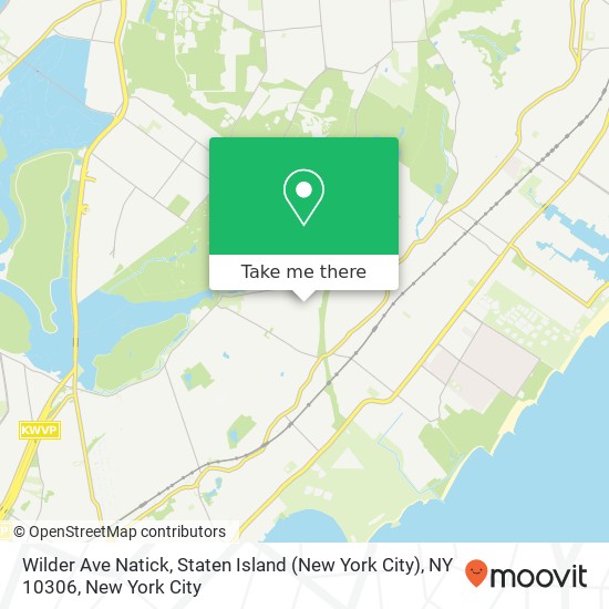 Mapa de Wilder Ave Natick, Staten Island (New York City), NY 10306