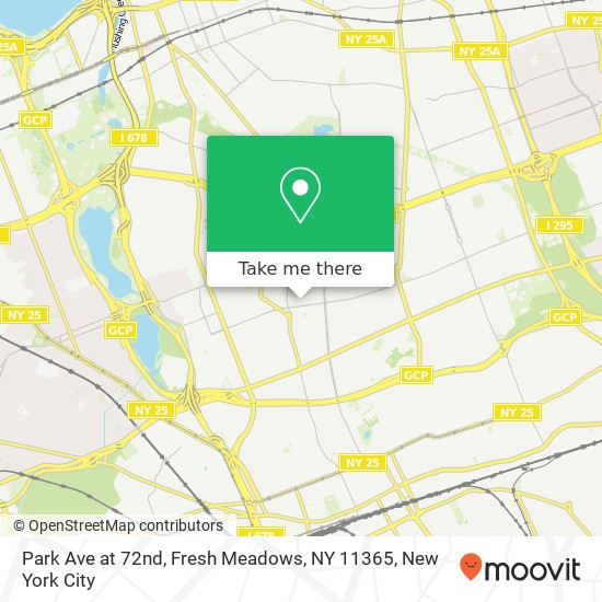 Mapa de Park Ave at 72nd, Fresh Meadows, NY 11365