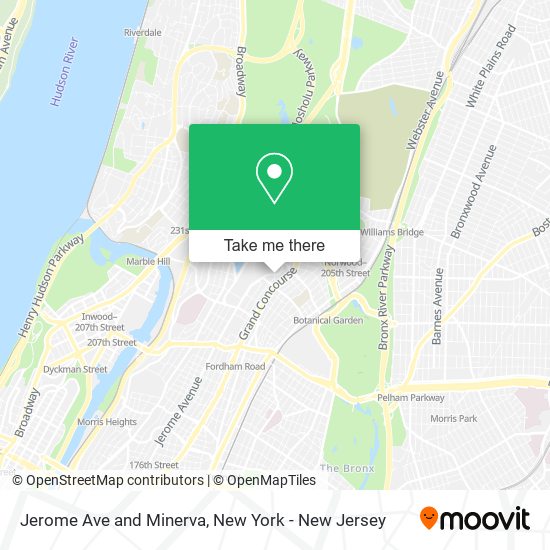 Jerome Ave and Minerva map