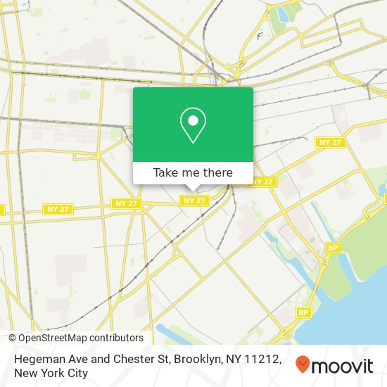 Mapa de Hegeman Ave and Chester St, Brooklyn, NY 11212