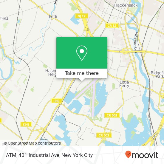 Mapa de ATM, 401 Industrial Ave