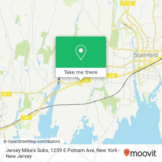 Mapa de Jersey Mike's Subs, 1259 E Putnam Ave