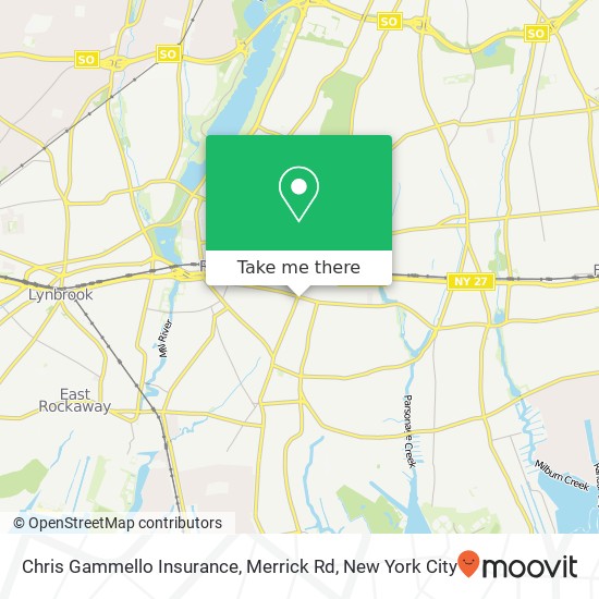 Mapa de Chris Gammello Insurance, Merrick Rd