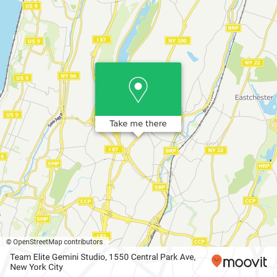 Mapa de Team Elite Gemini Studio, 1550 Central Park Ave