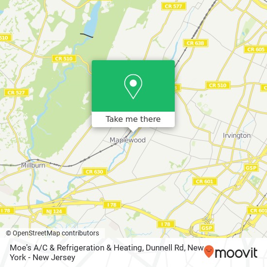 Moe's A / C & Refrigeration & Heating, Dunnell Rd map