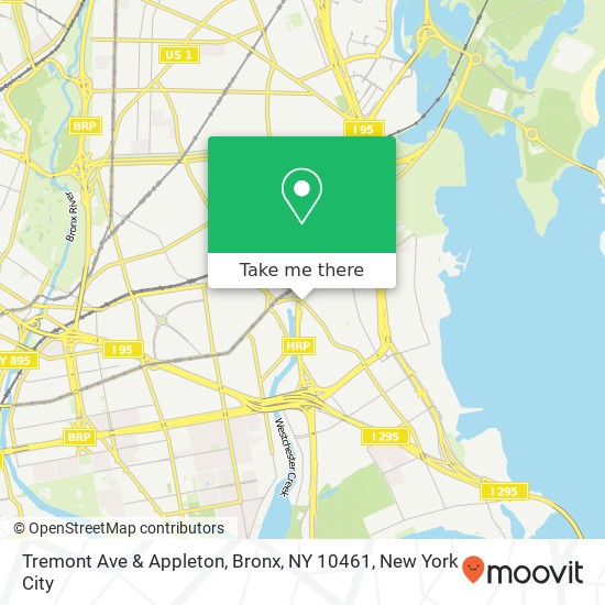 Tremont Ave & Appleton, Bronx, NY 10461 map