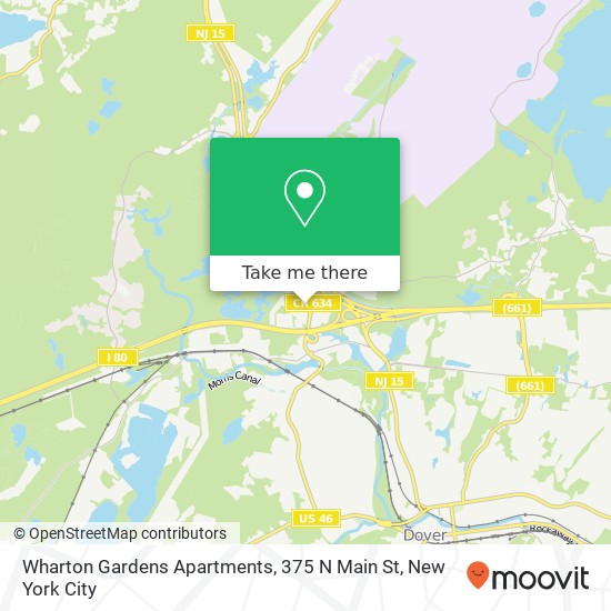 Mapa de Wharton Gardens Apartments, 375 N Main St
