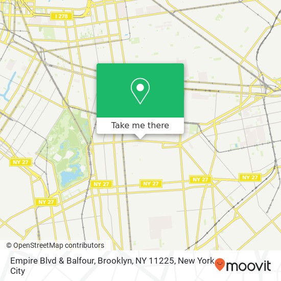 Mapa de Empire Blvd & Balfour, Brooklyn, NY 11225