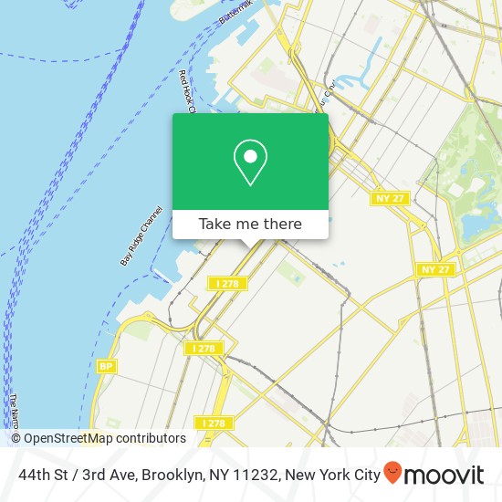 Mapa de 44th St / 3rd Ave, Brooklyn, NY 11232