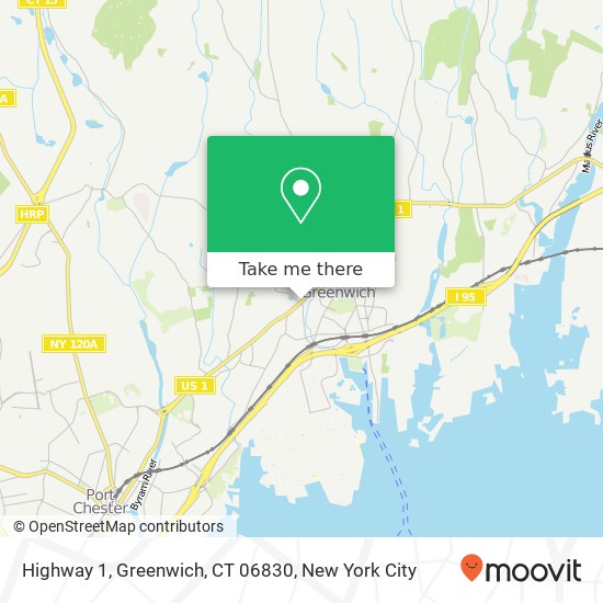 Mapa de Highway 1, Greenwich, CT 06830