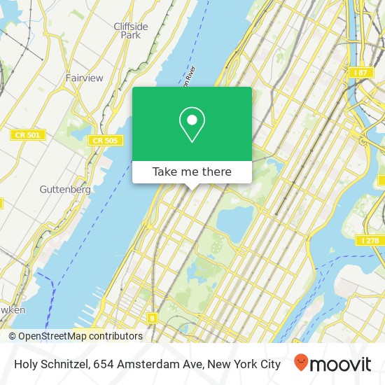 Holy Schnitzel, 654 Amsterdam Ave map