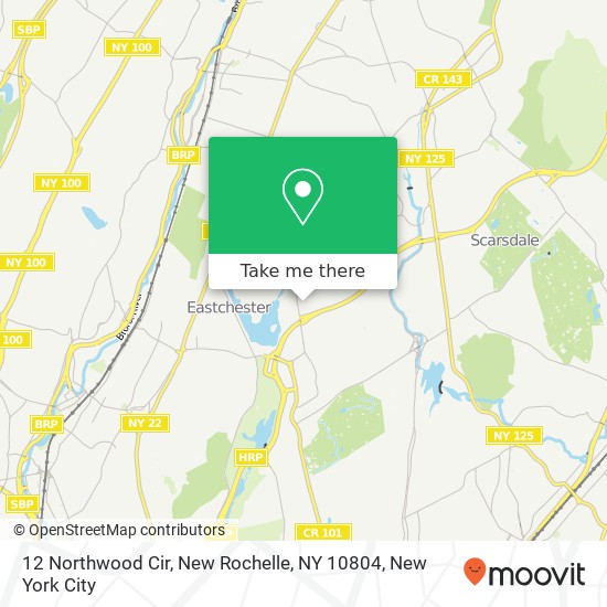 Mapa de 12 Northwood Cir, New Rochelle, NY 10804