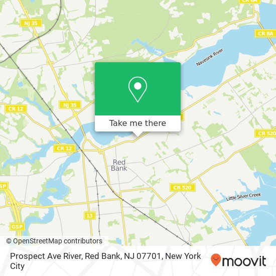 Prospect Ave River, Red Bank, NJ 07701 map