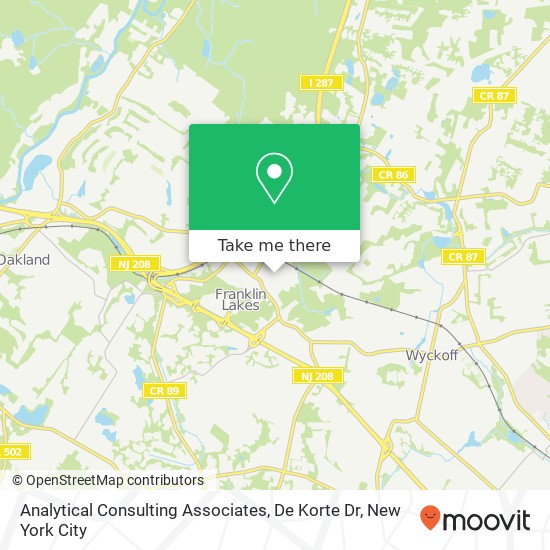 Analytical Consulting Associates, De Korte Dr map