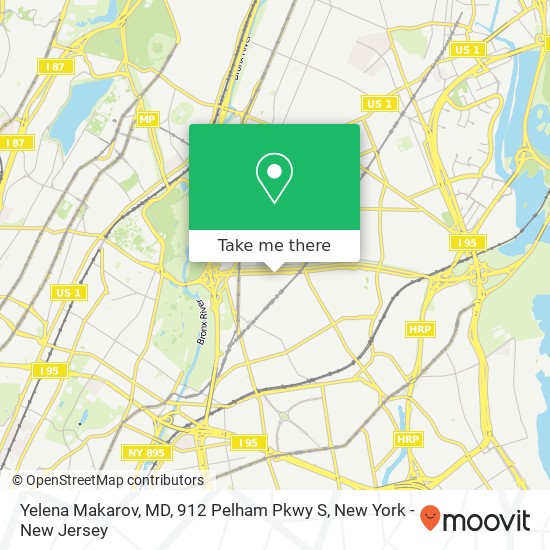 Yelena Makarov, MD, 912 Pelham Pkwy S map