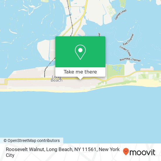 Mapa de Roosevelt Walnut, Long Beach, NY 11561