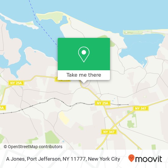 A Jones, Port Jefferson, NY 11777 map