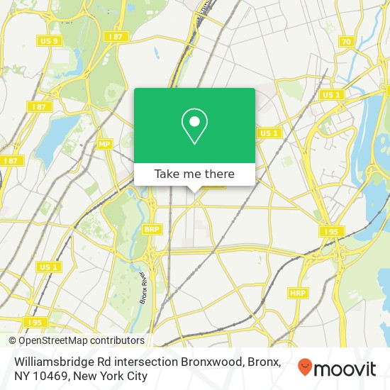 Mapa de Williamsbridge Rd intersection Bronxwood, Bronx, NY 10469