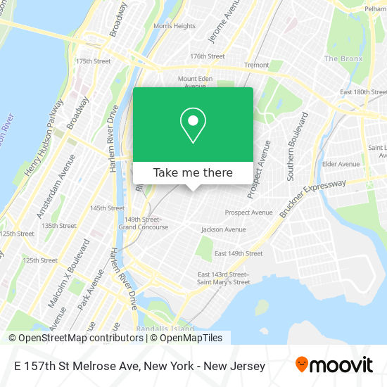 Mapa de E 157th St Melrose Ave