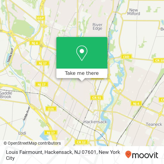 Mapa de Louis Fairmount, Hackensack, NJ 07601