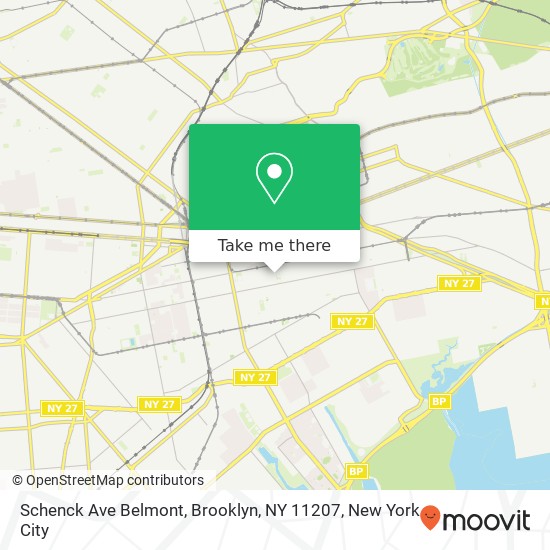 Schenck Ave Belmont, Brooklyn, NY 11207 map