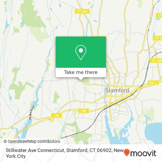 Mapa de Stillwater Ave Connecticut, Stamford, CT 06902