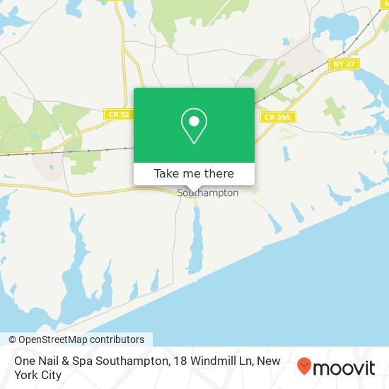 Mapa de One Nail & Spa Southampton, 18 Windmill Ln