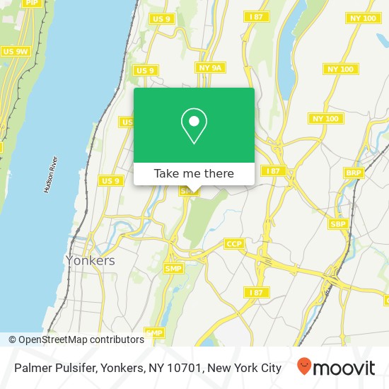 Mapa de Palmer Pulsifer, Yonkers, NY 10701