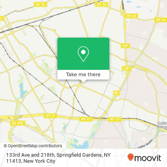 Mapa de 133rd Ave and 218th, Springfield Gardens, NY 11413