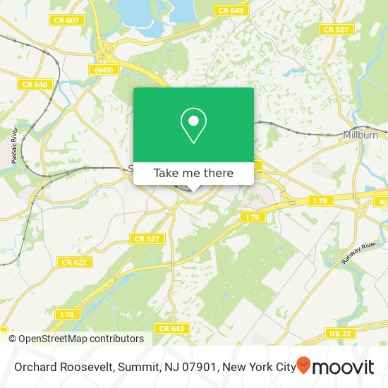 Orchard Roosevelt, Summit, NJ 07901 map