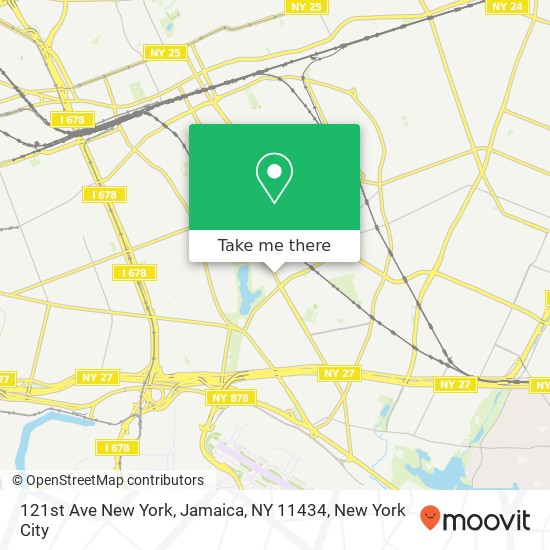 Mapa de 121st Ave New York, Jamaica, NY 11434