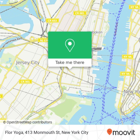 Flor Yoga, 413 Monmouth St map