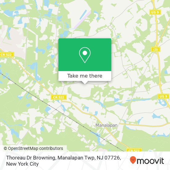 Thoreau Dr Browning, Manalapan Twp, NJ 07726 map