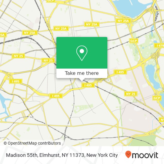 Madison 55th, Elmhurst, NY 11373 map