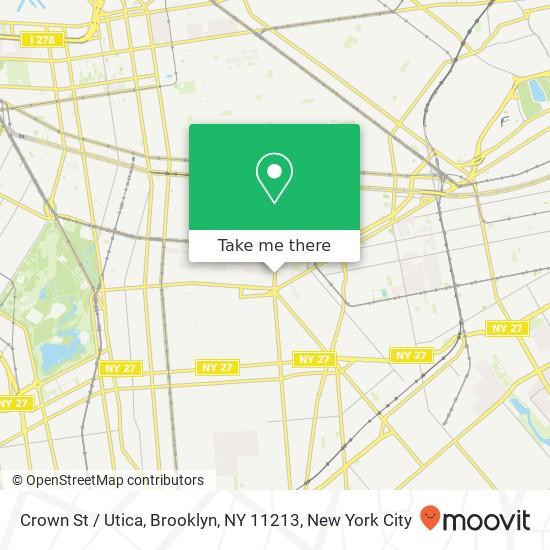 Crown St / Utica, Brooklyn, NY 11213 map