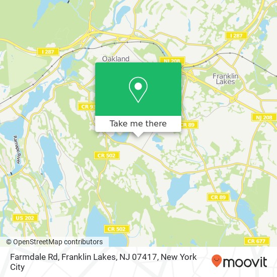 Farmdale Rd, Franklin Lakes, NJ 07417 map