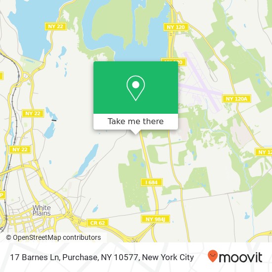 Mapa de 17 Barnes Ln, Purchase, NY 10577